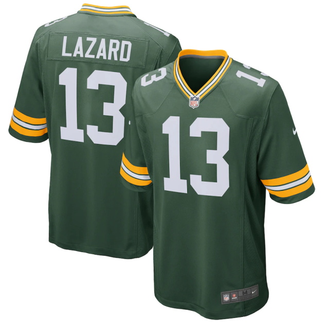 mens nike allen lazard green green bay packers game jersey